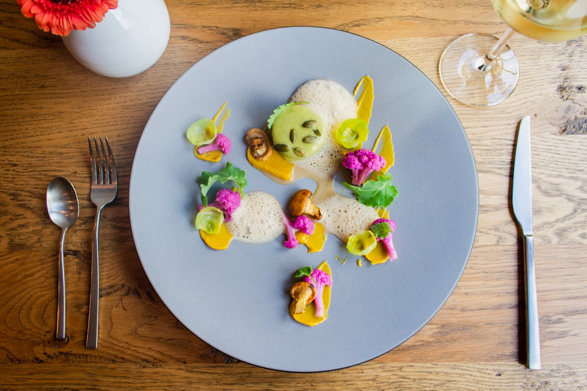 Plated vegetable dish